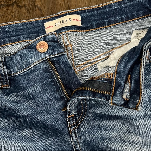 Guess Distressed Jean Shorts - Picture 2 of 10